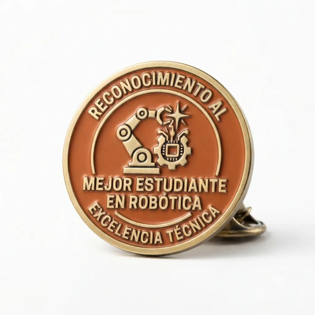 Pines metalicos y broches de colores vivos para empresas, colegios y eventos